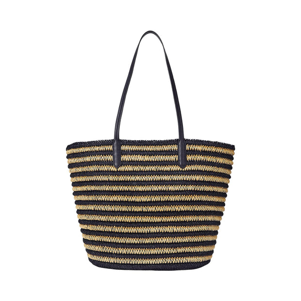 Striped Straw Large Brie Tote Bag - Stilshoppen