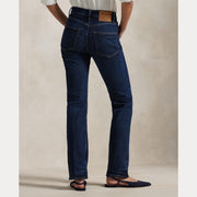 Blå High Rise Straight Jeans - Stilshoppen
