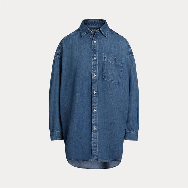 Denim Long Sleeve Button Shirt - Stilshoppen
