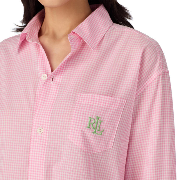 Rosa/Hvit LRL Roll Tab his sleepshirt - Stilshoppen