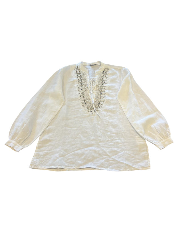 Hvit Linen Blouse