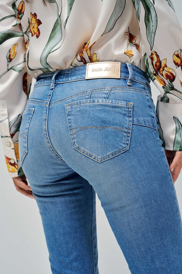 Blå Wonder Puch Up Flare Jeans