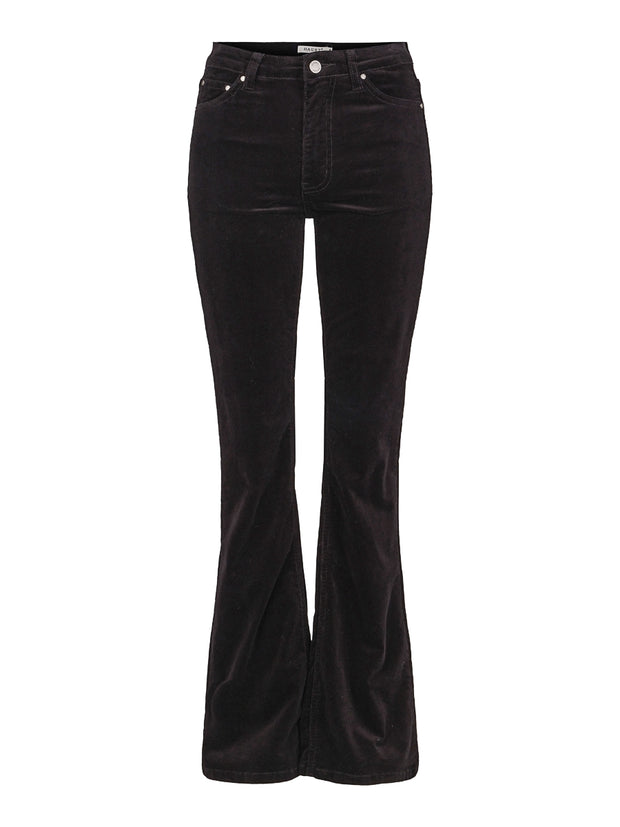 Black Cord Bootcut Casual Trouser