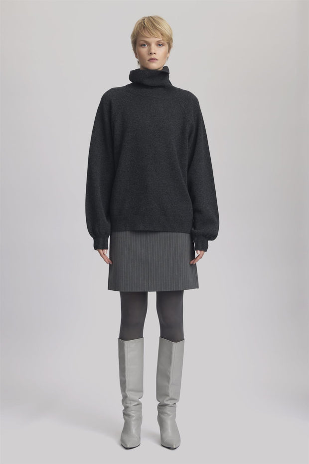 Koksgrå ManziGZ wool rollneck - Stilshoppen