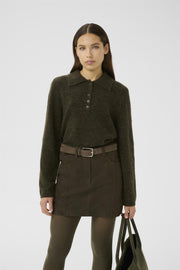 Olive GZalpha Polo Pullover - Stilshoppen