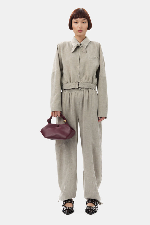 Burgunder Ganni Bou Bag Small - Stilshoppen
