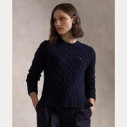 Marineblå Classic Cabel Knit pullover - Stilshoppen