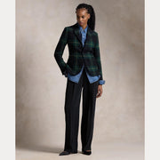 Multi Plaid Wool Twill Blazer