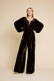 Brun Tessa Velvet Blouse