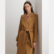 Camel Double Faced Wool BlendWrap Coat - Stilshoppen