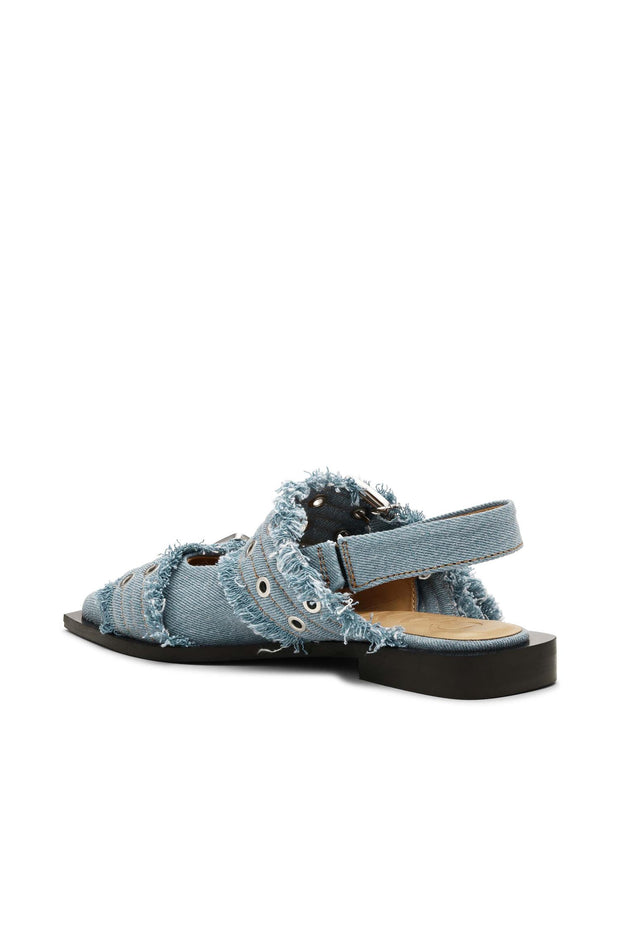 Feminine Buckle Ballerina Charms Denim