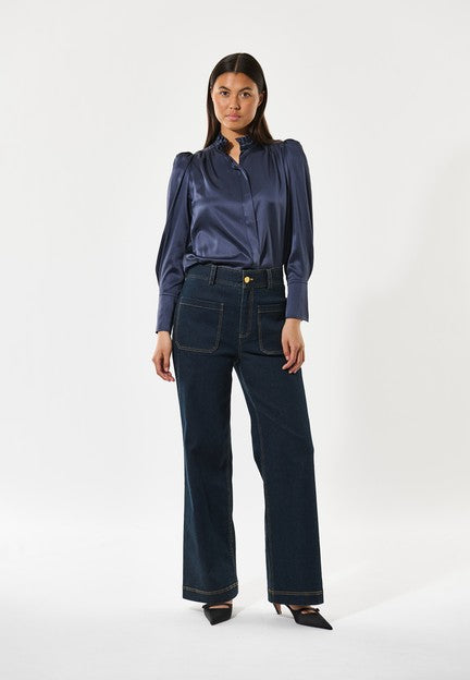 Mørkeblå RobertaDEA Millennium blouse - Stilshoppen