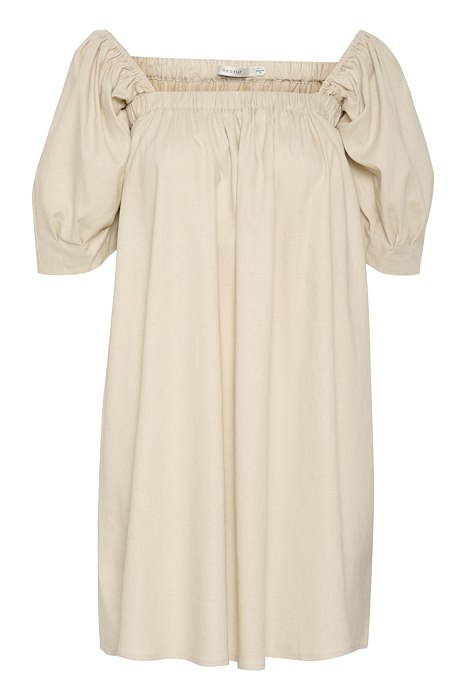 Beige Sort ElarahGZ linen short dress