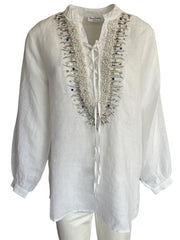 Hvit Linen Blouse