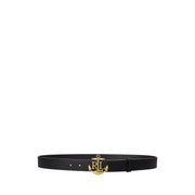 Sort Anchor Logo Leather Belt - Stilshoppen