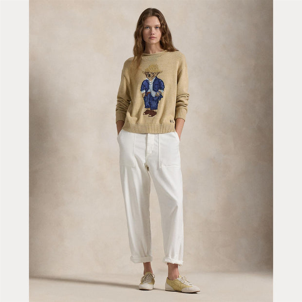 Beige Polo Bear Sweater - Stilshoppen