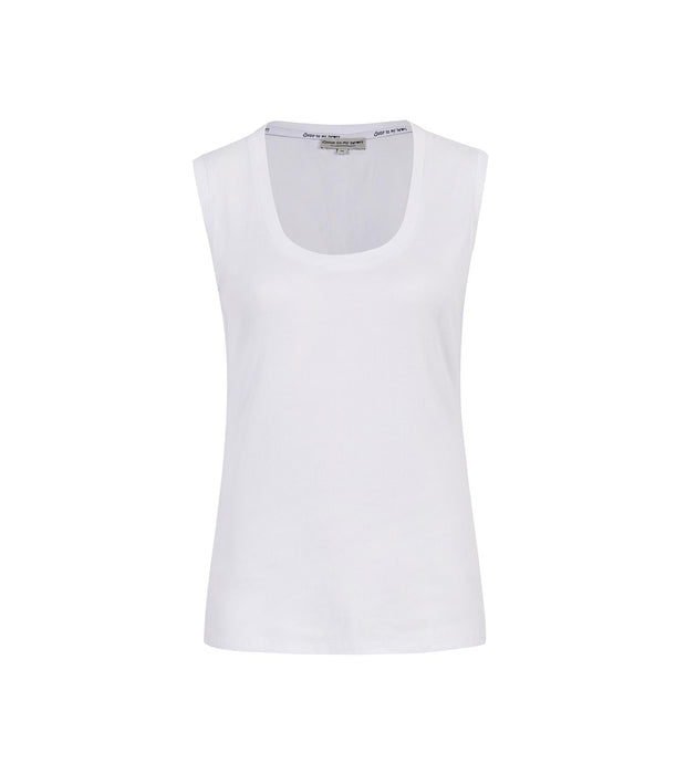 Hvit Pete Tank Top - Stilshoppen