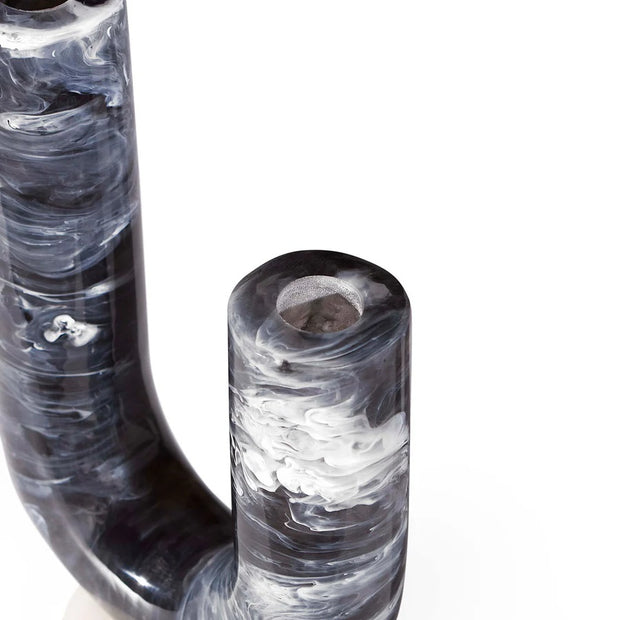 Sort/Hvit Mustique Double Tube Vase
