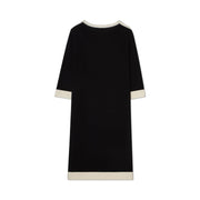 Sort/Ecru Nour Contrast Dress