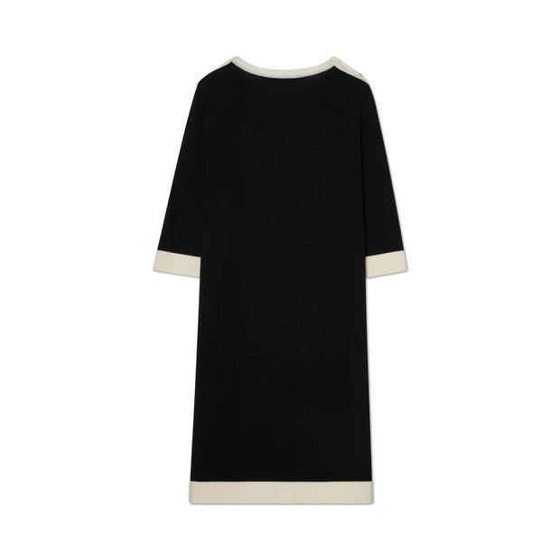 Sort/Ecru Nour Contrast Dress
