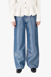 Blå Shiny Welt Denim Izay