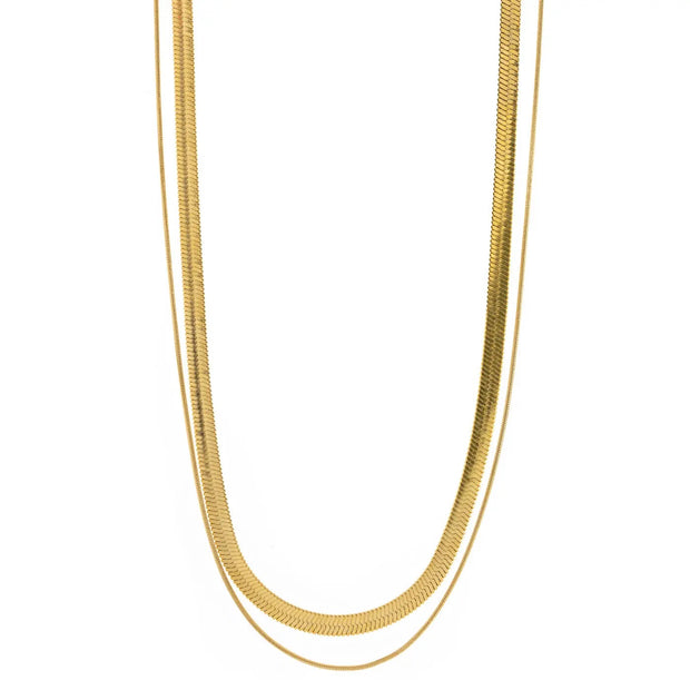 Ivy Double Snake Chain Necklace