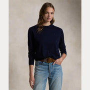 Marineblå Wool Crewneck Sweater - Stilshoppen