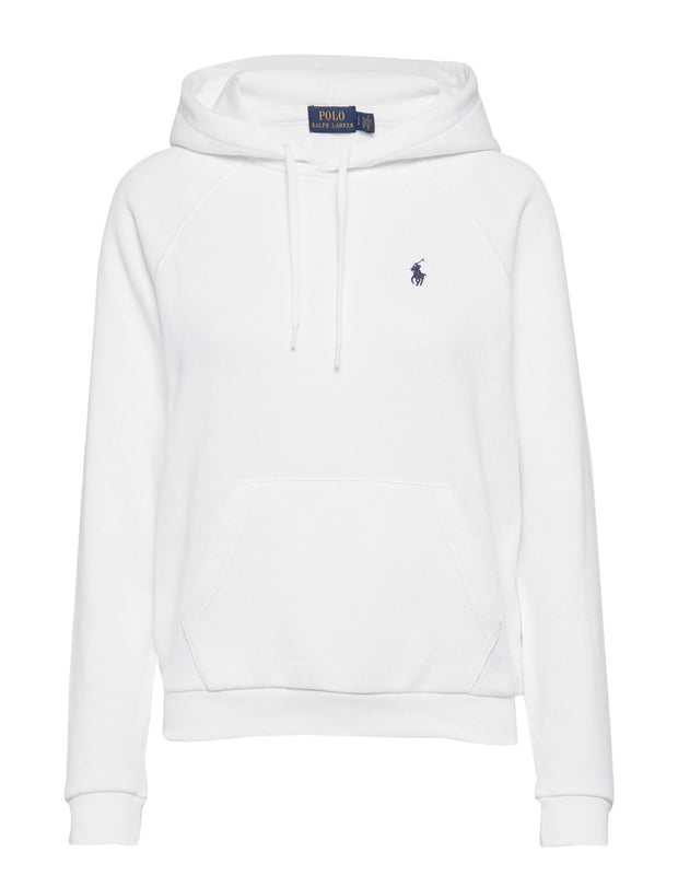Hvit Fleece Hoodie