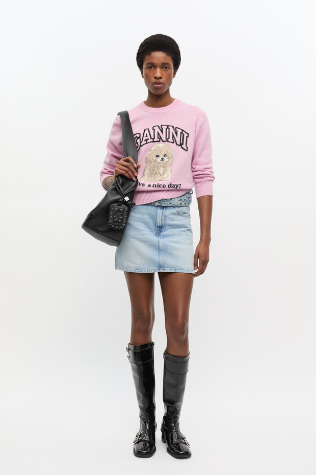 Graphic Wool Poodle Crewneck