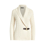 Creme Buckled cardigan - Stilshoppen