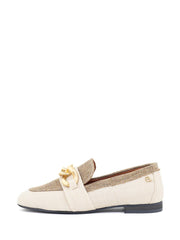 Beige/Taupe Moccasin sko - Stilshoppen