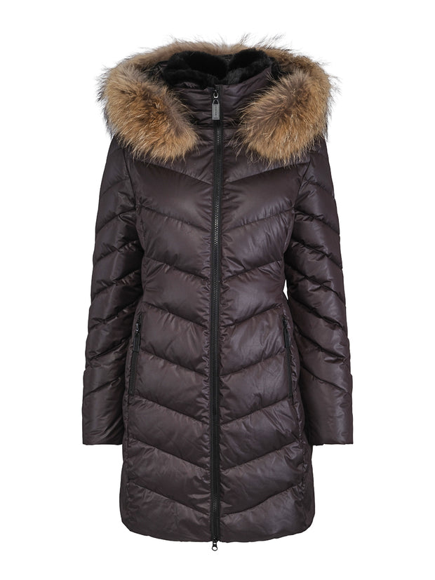 Black Feminin Classic Down Jacket - Stilshoppen