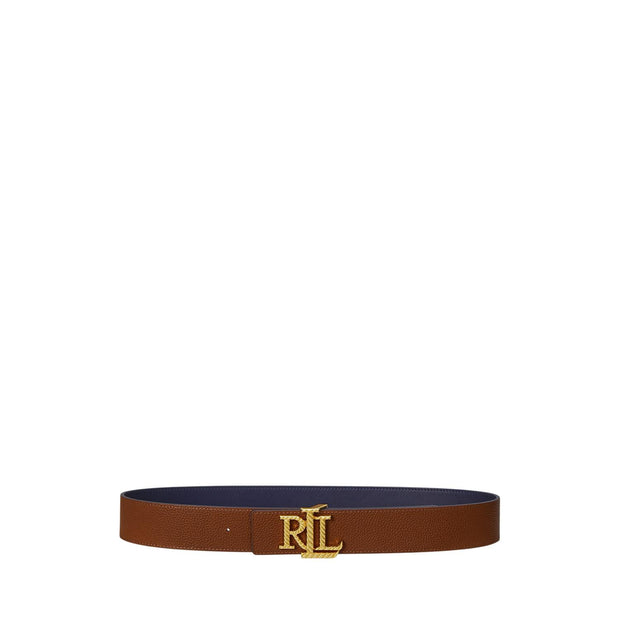 Blått/cognac Logo Reversible Embossed Belt - Stilshoppen