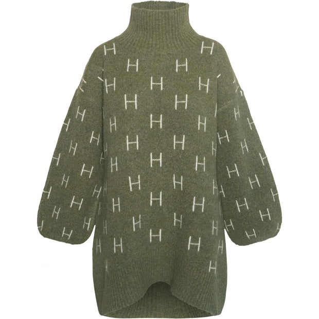 Grønn Fam Long Sweater - Stilshoppen