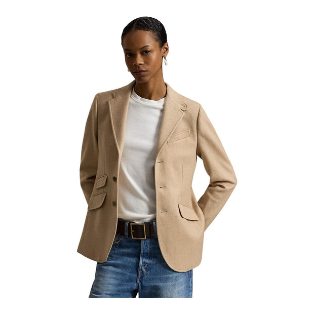 Taupe Wool Hacking Blazer
