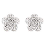 Sølv/Crystal Daisy Pave Earrings