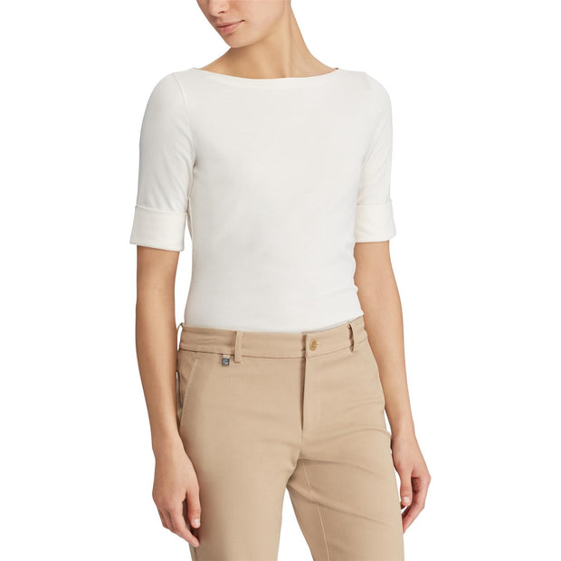 Crem Boatneck Top