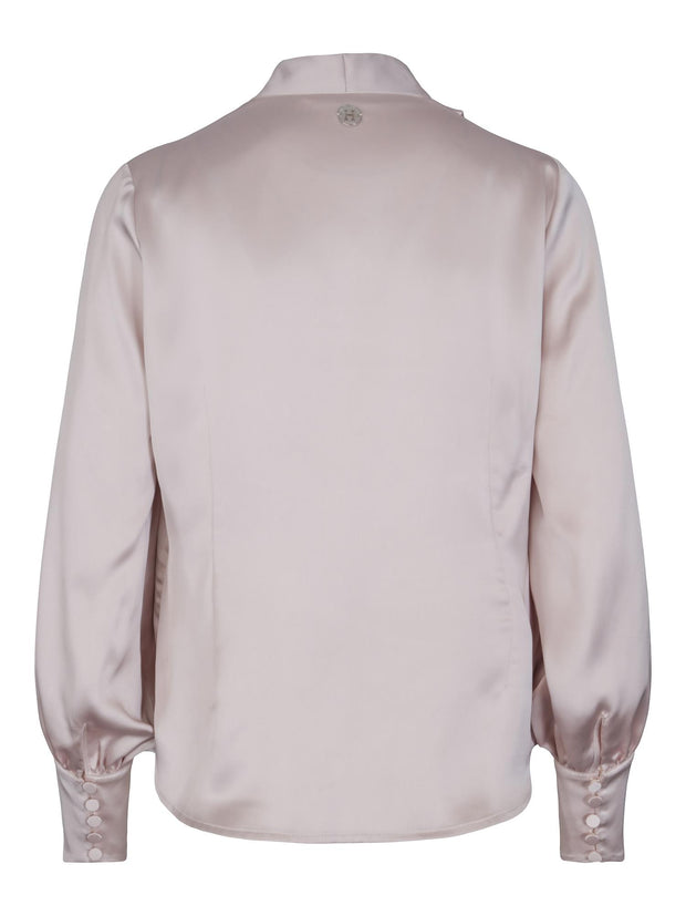 Champagne Classic V-Neck Blouse - Stilshoppen