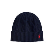 Navy Cabel Knit wool hat - Stilshoppen