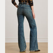 Blå Retro Flare jeans - Stilshoppen