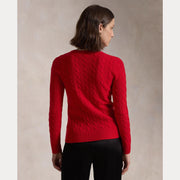 Rød Cabel Knit Sweater - Stilshoppen