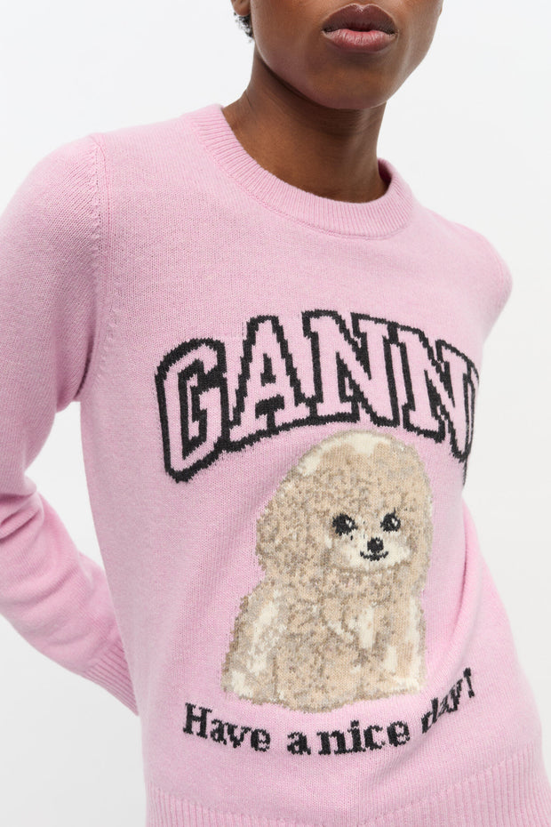 Graphic Wool Poodle Crewneck