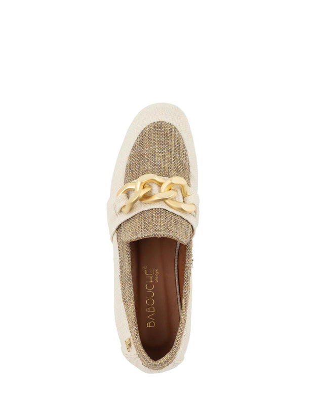 Beige/Taupe Moccasin sko - Stilshoppen