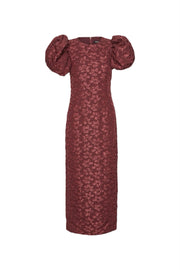 Jacquard Midi Puffy Dress - Stilshoppen