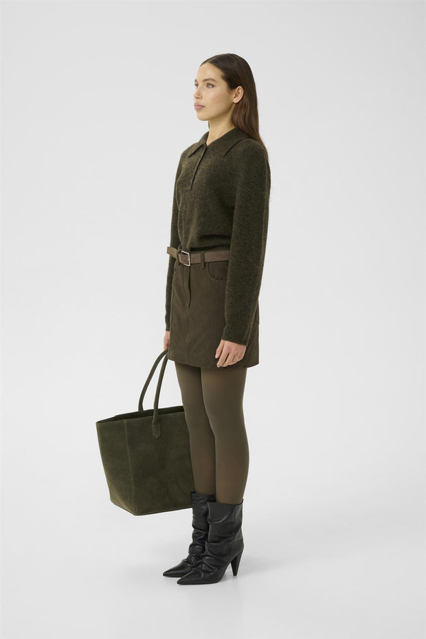 Olive GZalpha Polo Pullover - Stilshoppen