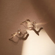 Juliette Snake Chain Bow Stud Earrings