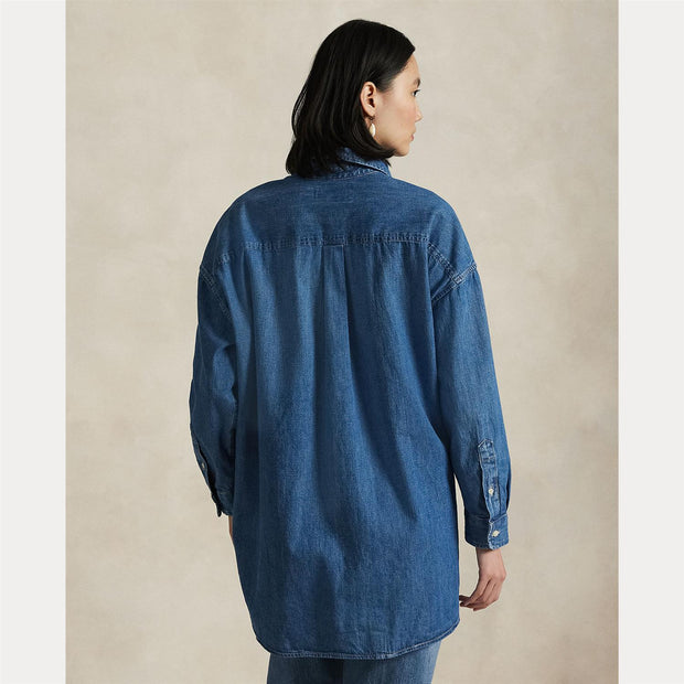 Denim Long Sleeve Button Shirt - Stilshoppen