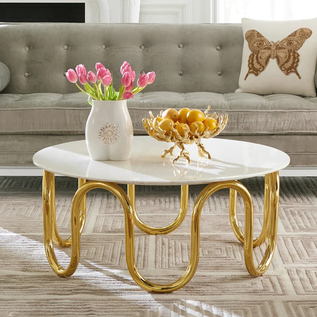 Hvit Gilded Muse Edie Vase - Stilshoppen