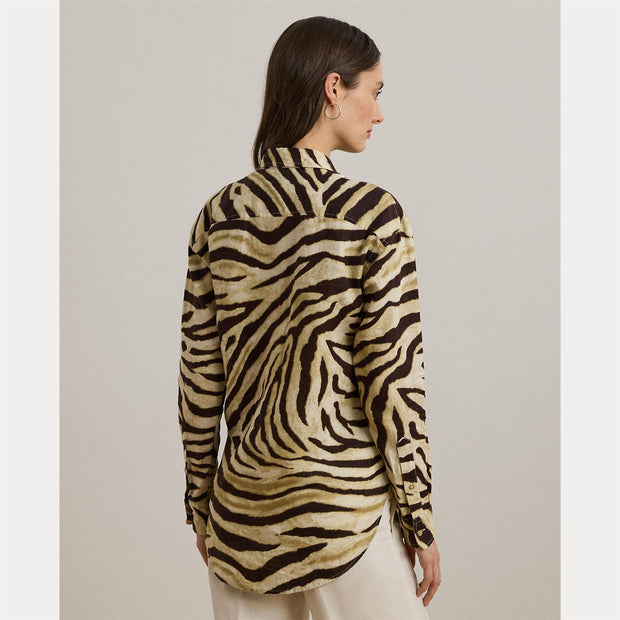 Zebra Print Relaxed Fit Lauren Shirt - Stilshoppen