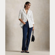 Blå High Rise Straight Jeans - Stilshoppen